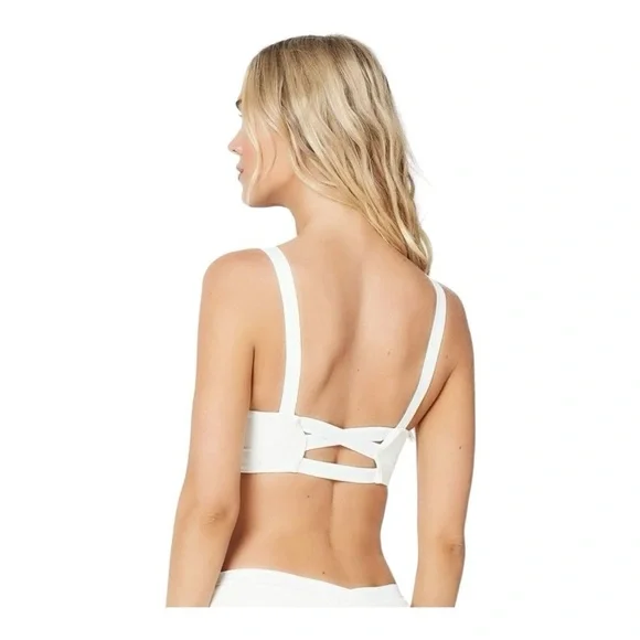 L*SPACE Ribbed Vera Bikini Top - Cream NWT - Picture 4 of 6